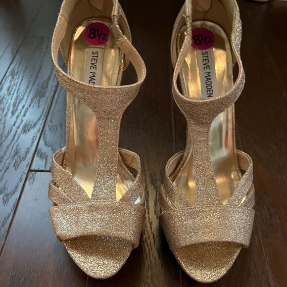 Steve Madden sparkly light pink Heels Size 8.5 - Picture 1 of 5